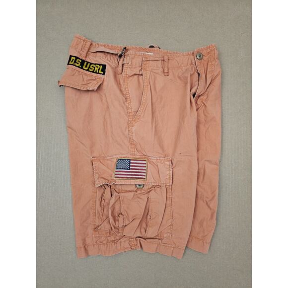 Ralph Lauren Denim & Supply Cargo Shorts USRL Military USA Flag Mens Size 30 - Picture 1 of 16